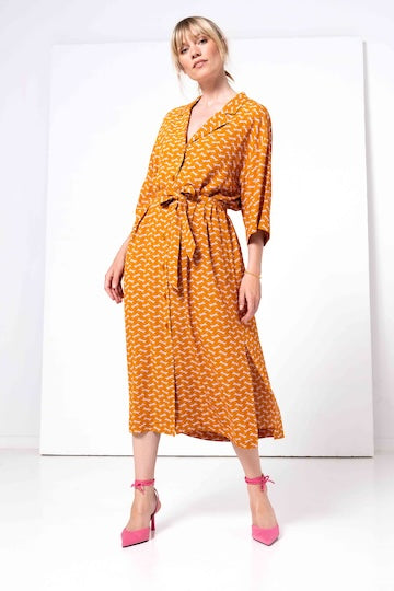 ZILCH Kimono/Dress with belt rust