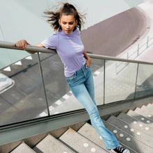 Load image into Gallery viewer, RAIZZED Flared Jeans Sunrise Mid Blue Stone