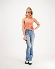 Load image into Gallery viewer, RAIZZED Flared Jeans Sunrise Mid Blue Stone