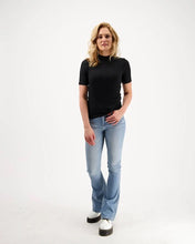 Load image into Gallery viewer, RAIZZED Flared Jeans Sunrise Mid Blue Stone