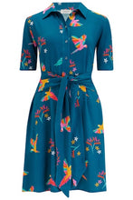 Load image into Gallery viewer, SUGARHILL Dessie Shirt Dress Rainbow Parrots