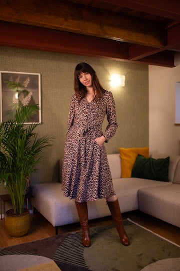 VERY CHERRY Niko dress leopard