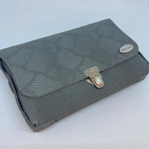 BELLA COLORI Colourful leather bag Grey don't be a snake