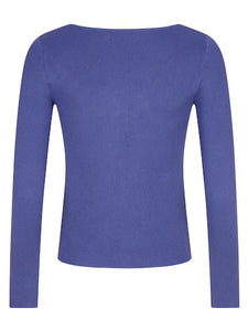 YDENCE Knitted Top Chiara Violet Blue
