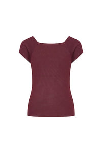 ZILCH Top Short Sleeve Bordeaux