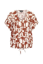 Load image into Gallery viewer, ZILCH Top Drawstring Abstract Pecan