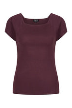 Load image into Gallery viewer, ZILCH Top Short Sleeve Aubergine