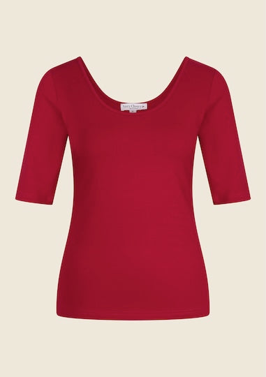VERY CHERRY Natalya Top Red Tricot Deluxe