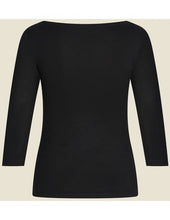 Load image into Gallery viewer, VERY CHERRY Boatneck top black