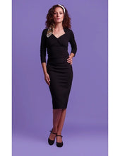 Load image into Gallery viewer, VERY CHERRY Pencil Skirt Black