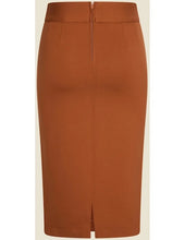 Load image into Gallery viewer, VERY CHERRY Pencil Skirt Cognac