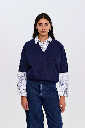 CKS t-shirt Eldodeep Blauw