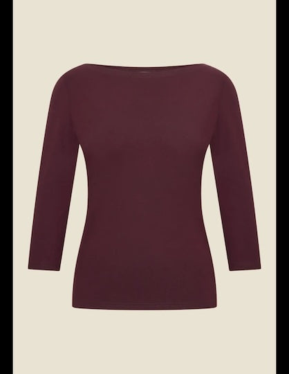 VERY CHERRY Boatneck top grape