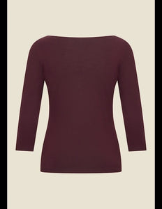 VERY CHERRY Boatneck top grape