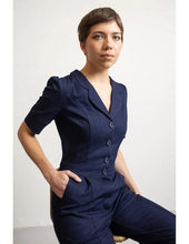 Load image into Gallery viewer, VERY CHERRY Classic Jumpsuit Delfino Dark Denim