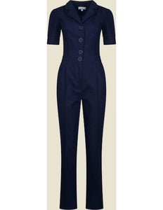 VERY CHERRY Classic Jumpsuit Delfino Dark Denim