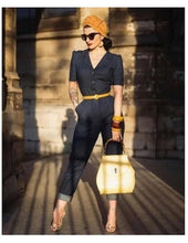 Load image into Gallery viewer, VERY CHERRY Classic Jumpsuit Delfino Dark Denim