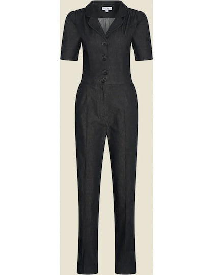 VERY CHERRY Classic Jumpsuit Delfino Denim Black