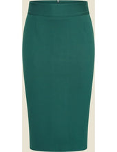 Load image into Gallery viewer, VERY CHERRY Pencil Skirt Forest Green