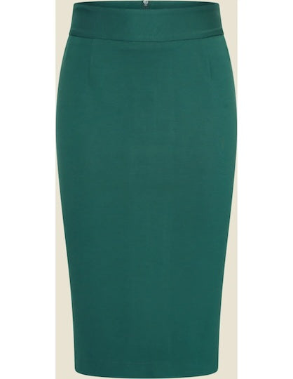 VERY CHERRY Pencil Skirt Forest Green