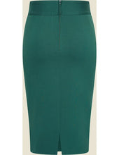 Load image into Gallery viewer, VERY CHERRY Pencil Skirt Forest Green