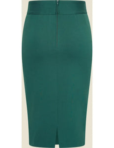 VERY CHERRY Pencil Skirt Forest Green