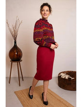 Load image into Gallery viewer, VERY CHERRY Pencil Skirt Red