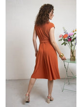 Load image into Gallery viewer, VERY CHERRY Cross Over Dress Rust