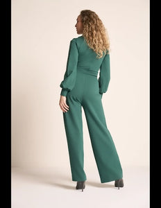 VERY CHERRY Classic Jumpsuit Emmylou Punty Forest Green