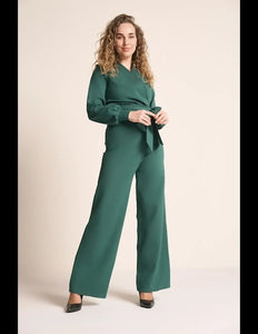 VERY CHERRY Classic Jumpsuit Emmylou Punty Forest Green