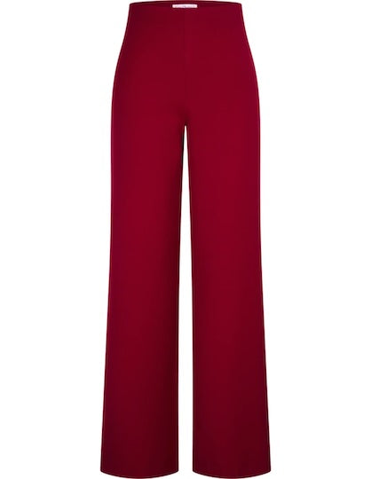 VERY CHERRY Marlene Pants Deep Red Gabardine