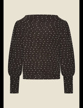 Load image into Gallery viewer, VERY CHERRY Maya Top Anthracite Fantasia Dots