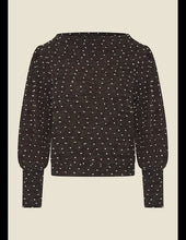 Load image into Gallery viewer, VERY CHERRY Maya Top Anthracite Fantasia Dots