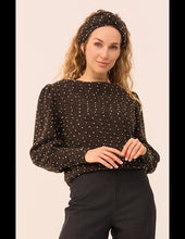 Load image into Gallery viewer, VERY CHERRY Maya Top Anthracite Fantasia Dots