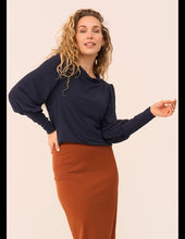 Load image into Gallery viewer, VERY CHERRY Maya Top Navy