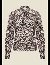 Load image into Gallery viewer, VERY CHERRY Ruffle Blouse Classic Leopard