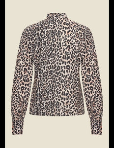 VERY CHERRY Ruffle Blouse Classic Leopard