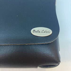 BELLA COLORI Colourful leather bag Black