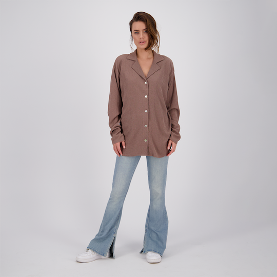 RAIZZED Oversized blouse Tess ash brown