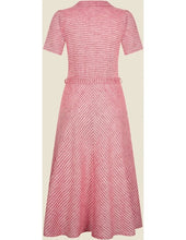 Load image into Gallery viewer, VERY CHERRY Revers Dress midi Linnen stripes