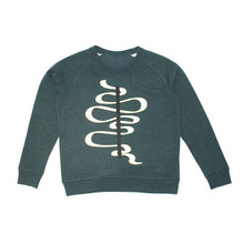 Load image into Gallery viewer, STUDIO CATTA Heather Green sweater with gold swirl